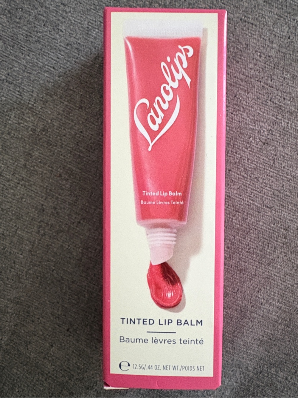 LANOLIPS Tinted Lip Balm — RHUBARB/Bright Pink Hydrating Tint